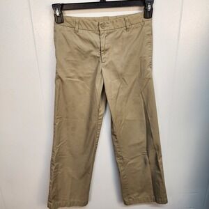 Lands End Pants Womens 12 Straight Leg Chino Classic Fit Work Casual Cotton Blen